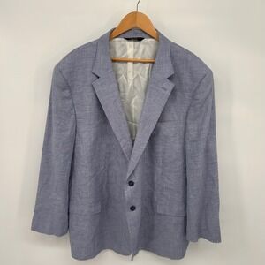 Jos A Bank Joseph A Bank Mens Blue Linen Wool Blend Blazer 54R Executive